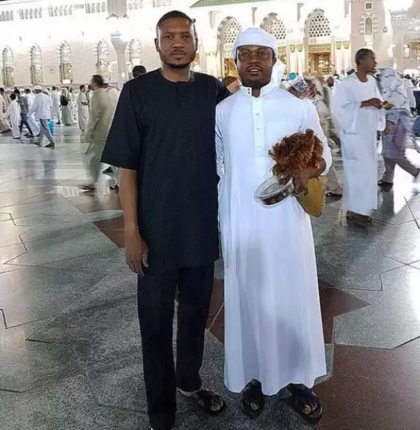 Quillox Boss, Shina Peller Shares Photo From The Holy City Of Medina